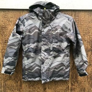 Columbia Gray Camo Interchangeable Performance Jacket Boys SM